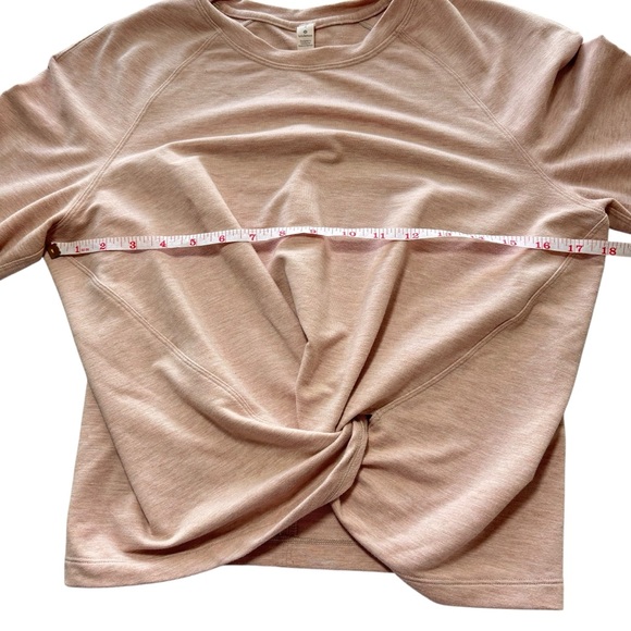 LULULEMON Tuck and Gather‎ Pullover Light Pink Knot Tie Flawed Size 4 Yoga - Picture 10 of 12
